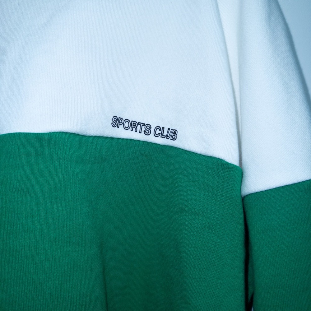 Atoir Sports Club White & Kelly Green Team Player Crop Jumper Sweater 10 NWT - Picture 3 of 8